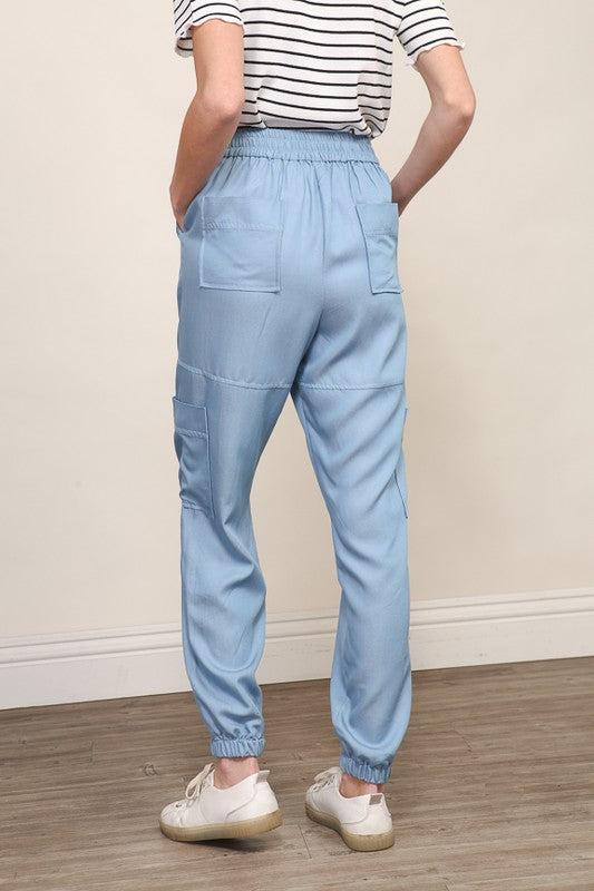 Serena Cargo Pants (Sky Blue)2