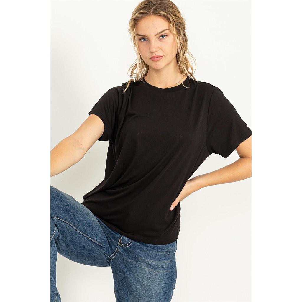Supersoft Tee- Black (Loose fit)