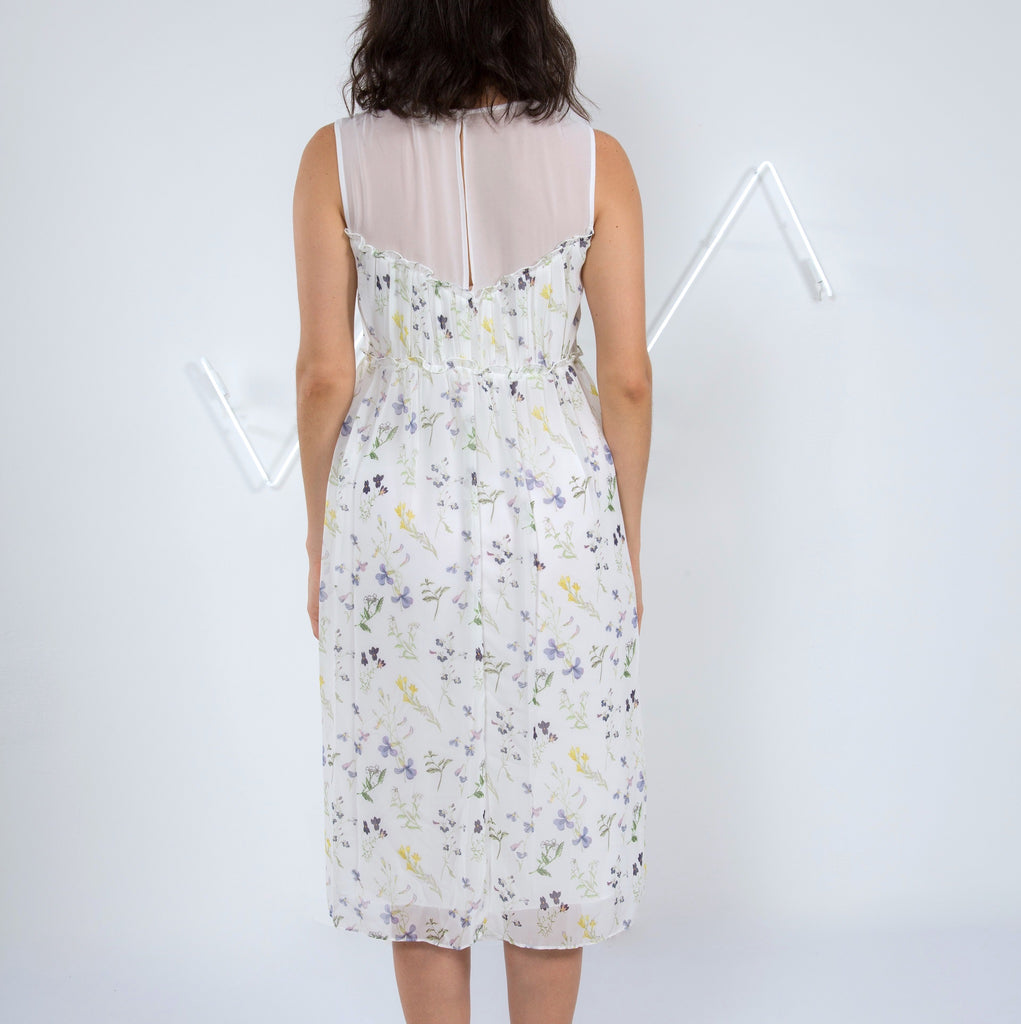 Fleur Mesh Dress (White/Lilac)2