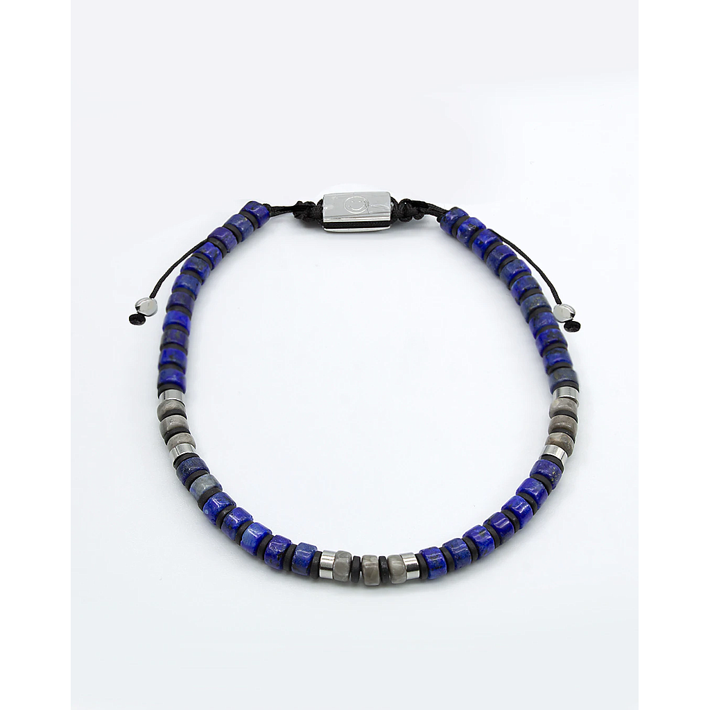 Silver&amp;Blue Bead Bracelet