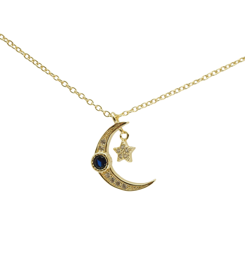 Moon &amp; Star Necklace