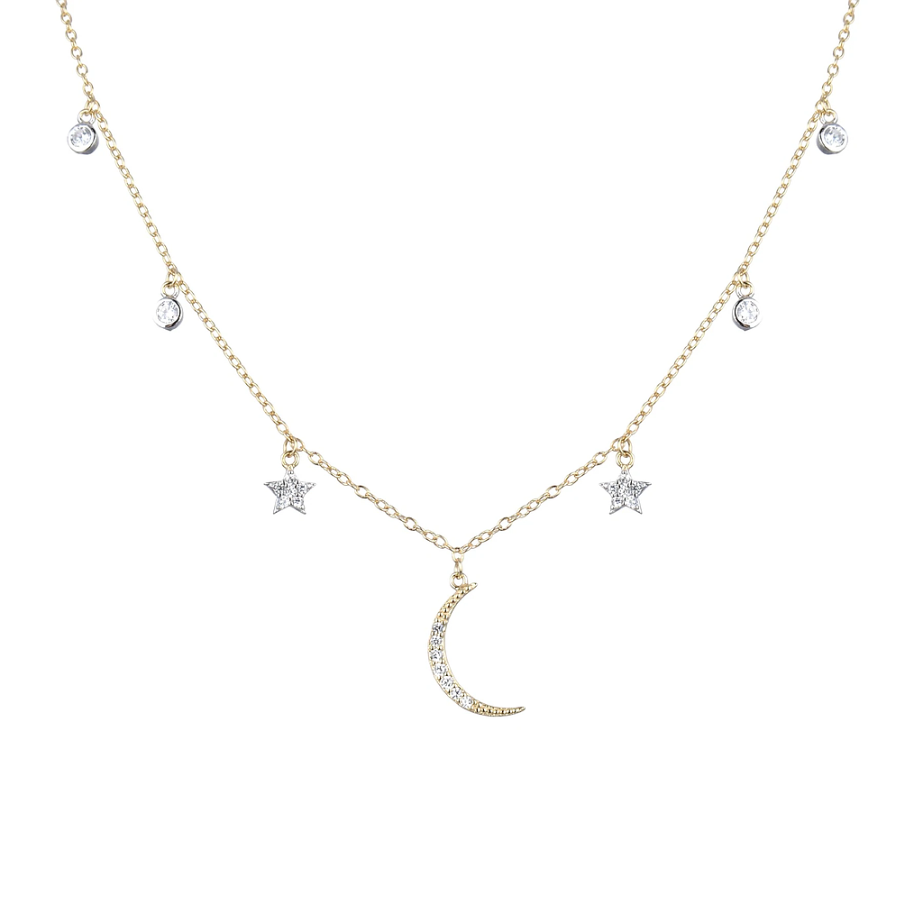 Star and moon choker (Silver&Gold)