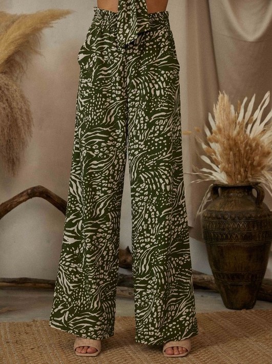 Amazonia Printed Pants (Green)