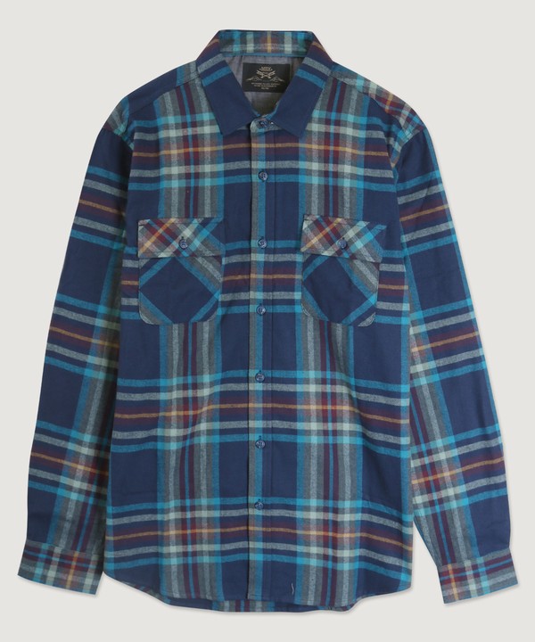 Flannel Shirt (Blue Plaid)