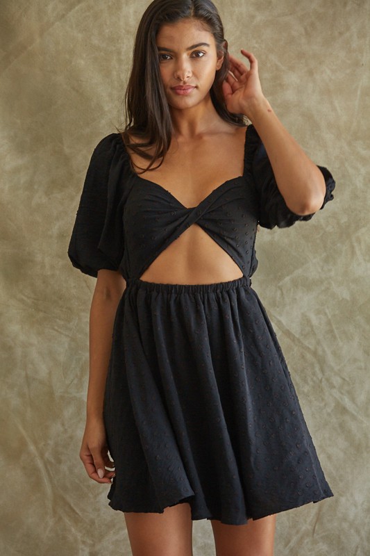 Cutout Summer Dress (Black)