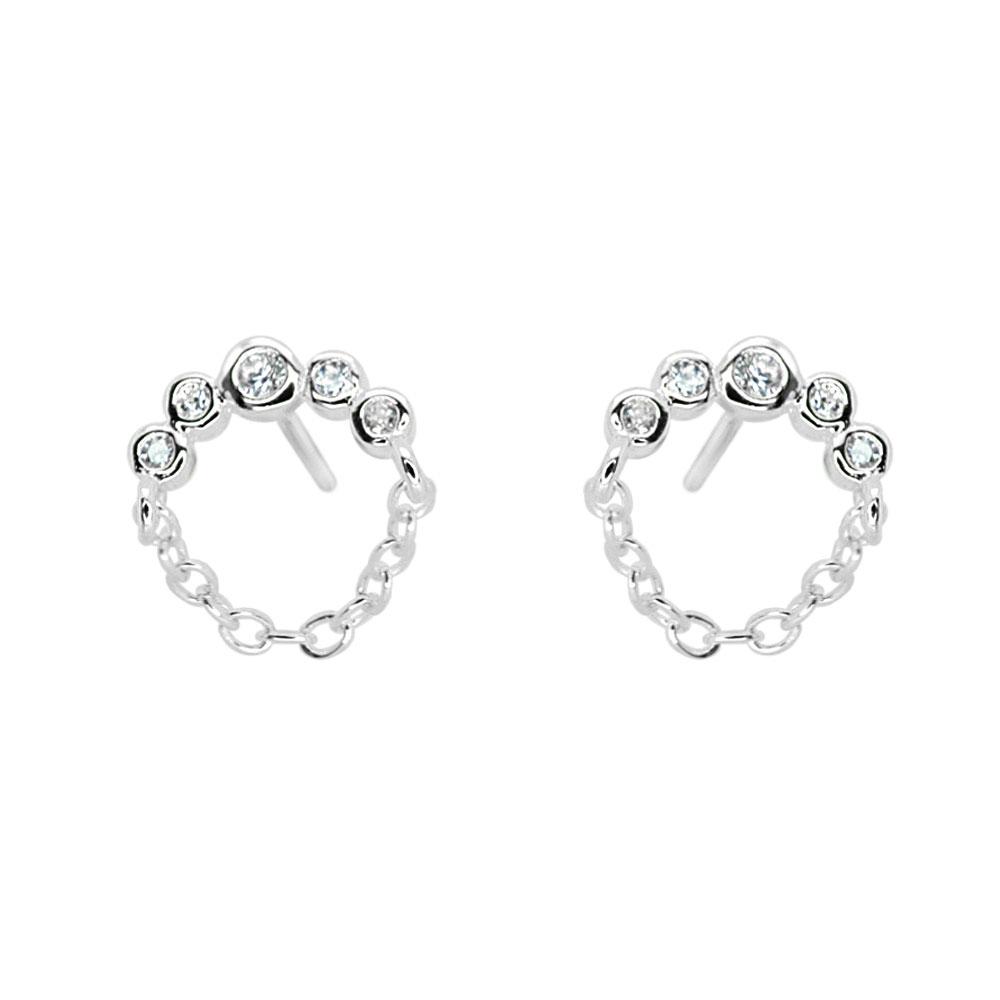 Chiara Chain Earrings (Silver)